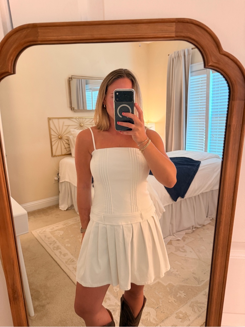 wild fable Cream Sleeveless Mini Dress